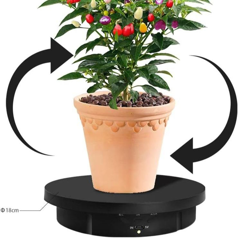 3 in 1 Rotating Display Stand with 5.9/7.08/8.66 Inch Replacement Cover, Remote Control for Photography & Video Shows Organizer, Max Load 22Lbs