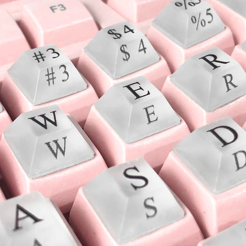 80 Pcs Self-Adhesive PC Keyboard Keys for Long Nails Typing and Gaming, Anti-Damage Symbolic and Alphanumeric Keys for Nail-Art