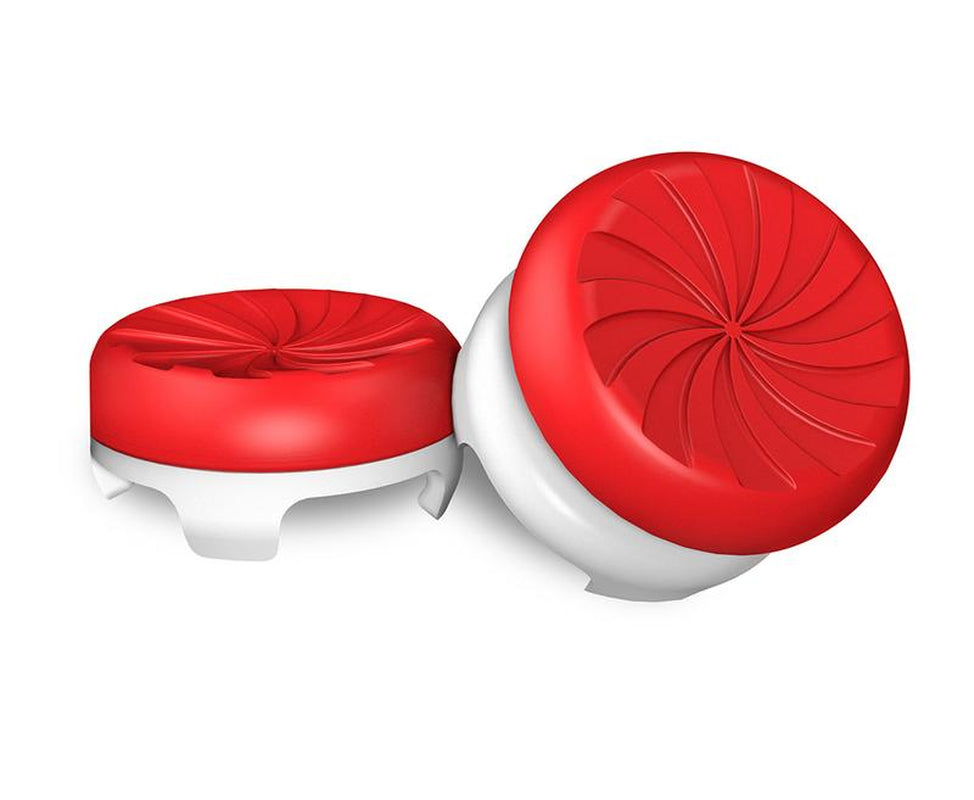 Kontrolfreek FPS Freek Inferno for Playstation 4 (PS4) and Playstation 5 (PS5) Controller | 2 Performance Thumbsticks | 1 High-Rise, 1 Mid-Rise | Red/White