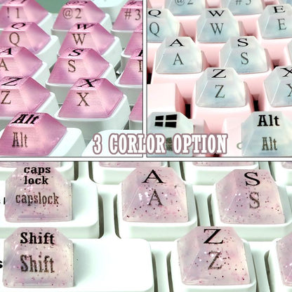 80 Pcs Self-Adhesive PC Keyboard Keys for Long Nails Typing and Gaming, ​​Anti-Damage Symbolic and Alphanumeric Keys for Nail-Art
