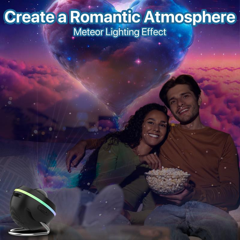 Demilare USB Galaxy Star Projector LED Light，Christmas 2024 Ornament,Globe Design Star Projection LED Light Meteor Effect, Adjustable Focus, 1/2H Timer, Home Decor, Bedroom Accessories Lights,Starry Night Lights,Planetarium Ceiling，Fallfreshness