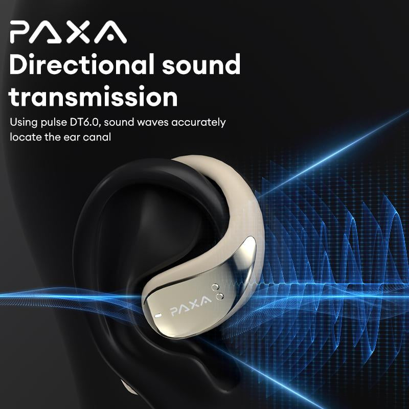 PAXA Vogbuds 5 Pro OWS Smart Voice Assistant Headset, Dynamic Stereo Sound Earbuds with ENC Call Noise Canceling Mic, Digital Battery Display