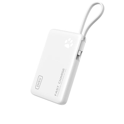 INIU Pawgo 45W Power Bank, Portable Charger, Slimmest 10000Mah Power Bank with Build in USB-C Cable, 45W PD Fast Charging USB C In&Out Battery Pack, External Phone Charger for Iphone 17 16 15 14 13 12 11 Samsung S24 S23 S22 Google Compact Handy Switch 2