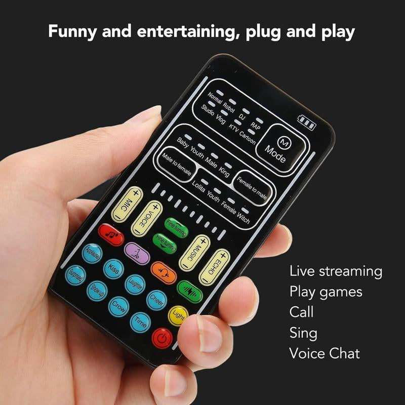 I9 Voice Changer Sound Card Portable Handheld Microphone Voice Changer