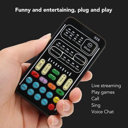I9 Voice Changer Sound Card Portable Handheld Microphone Voice Changer
