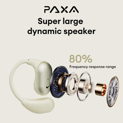 PAXA KC-10 with 169-Language Translation Feature – Wireless Bluetooth Headset 6.0 OWS Waterproof Sport Headsets Noise Reduction Headphones with Mic Earbuds Audio Electronic