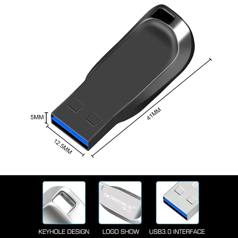 High-Speed USB Flash Drive 128GB 64GB 32GB 16GB USB 3.0 Pendrive Memory Stick for Data Storage and Transfer
