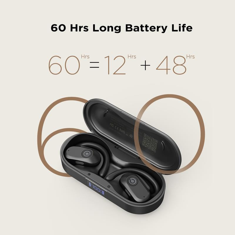 Wireless Bone Conduction Translation Earbuds with APP Support 134 Languages Translate, Intelligent Translator with Virtual Assistant, Bluetooth 5.4