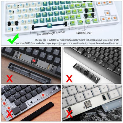 Spider Web Side Engraved Keycaps, 1 Set Transparent & Thermally Sublimated PBT Keycaps, Keyboard Accessories for Mechanical Keyboards