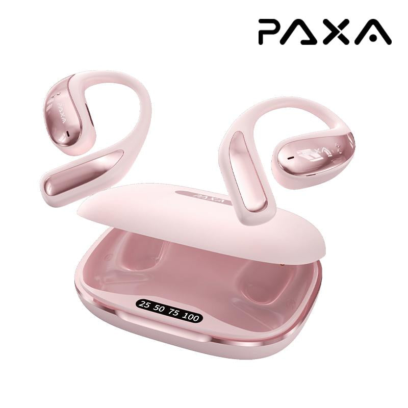 PAXA Vogbuds 5 Pro OWS Smart Voice Assistant Headset, Dynamic Stereo Sound Earbuds with ENC Call Noise Canceling Mic, Digital Battery Display