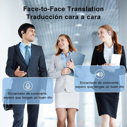 ZIHNIC S09 AI Translation Earbuds Bluetooth 5.0 Wireless Open-Ear Headphones 138 Languages Support HIFI Sound Quality Chargeable Electronic Audio Headset Chargeable Electronic Audio Headset Pink