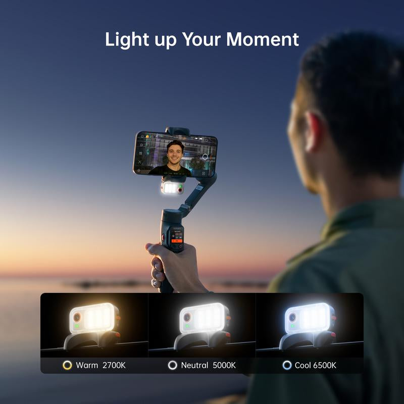 Hohem Isteady V3 Ultra NEW Gimbal,Detachable Touchscreen Remote,Advanced AI Tracking with Any App,360° Infinite Pan Tracking,Select People&Obeject on Touchscreen to Track,3-Color Fill Light,3-Axis Stabilization