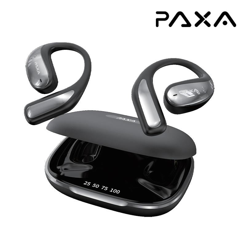 PAXA Vogbuds 5 Pro OWS Smart Voice Assistant Headset, Dynamic Stereo Sound Earbuds with ENC Call Noise Canceling Mic, Digital Battery Display