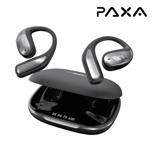PAXA Vogbuds 5 Pro OWS Smart Voice Assistant Headset, Dynamic Stereo Sound Earbuds with ENC Call Noise Canceling Mic, Digital Battery Display