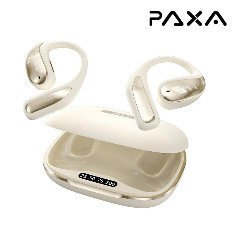 PAXA Vogbuds 5 Pro OWS Smart Voice Assistant Headset, Dynamic Stereo Sound Earbuds with ENC Call Noise Canceling Mic, Digital Battery Display