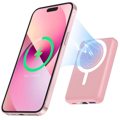 Podoru Magnetic Power Bank, 10000Mah for Magsafe Portable Battery Pack Fast Wireless Mobile Charger and USB-C Cable, for Iphone 16/15/14/13/12 Series