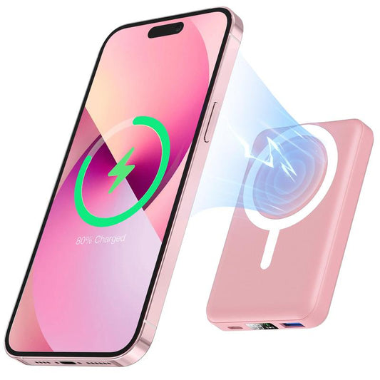 Podoru Magnetic Power Bank, 10000Mah for Magsafe Portable Battery Pack Fast Wireless Mobile Charger and USB-C Cable, for Iphone 16/15/14/13/12 Series