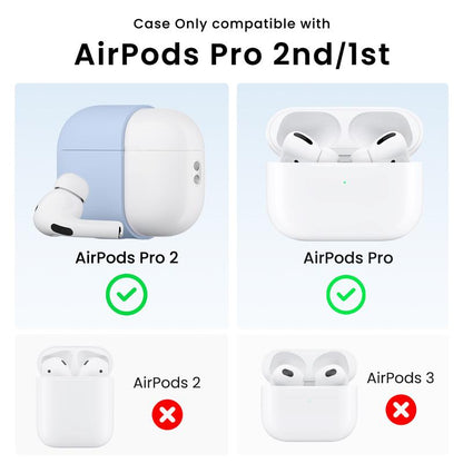 ORNARTO for Airpods Pro 2Nd/1St Generation Case with Cleaner Pen, Eartips Cover, Full Protective Soft Silicone for Airpods Pro Case 2022/2019 with Keychain, Front LED Visible Skin Cover
