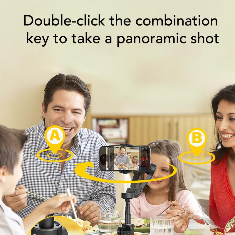 AOCHUAN Gimbal Stabilizer for Iphone, 3-Axis Smartphone Gimbal Built in 7.8' Extension Rod, Portable Gimbal Stabilizer W/Oled Display for Iphone/Android, Perfect for Tiktok Youtube Vlogging-Smart X2-2