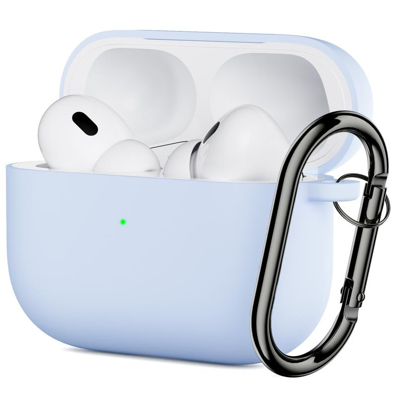 ORNARTO for Airpods Pro 2Nd/1St Generation Case with Cleaner Pen, Eartips Cover, Full Protective Soft Silicone for Airpods Pro Case 2022/2019 with Keychain, Front LED Visible Skin Cover