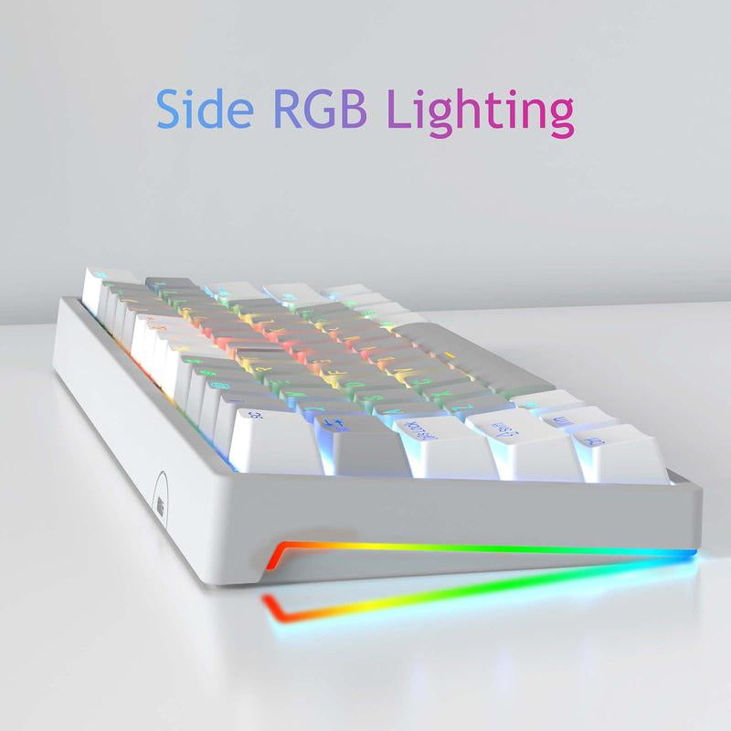 AULA F3261 60 Percent Wired Blue Switch Mechanical Gaming Keyboard, 29 RGB Backlight, Hot Swappable, Mini Small Compact, Office Gaming Rainbow Backlit, Budget Cheap Keyboard Computer PC Accessories College School Supplies Back to School Fallfreshness