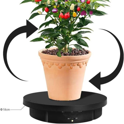 3 in 1 Rotating Display Stand with 5.9/7.08/8.66 Inch Replacement Cover, Remote Control for Photography & Video Shows Organizer, Max Load 22Lbs