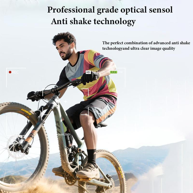 Evomi Touch-Control Bluetooth Smart Glasses Camera Withhd Cameras Bluetooth Voice Communicationlightweight Design Dual Interchangeablelenses Day Night Switch Surround Soundspeakers Device Wearable Bluetooth Glasses Black