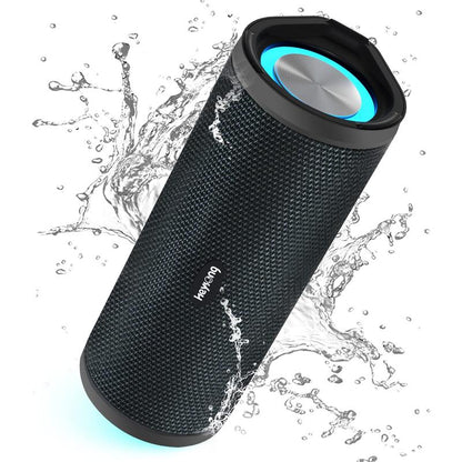 HEYSONG REVERB Waterproof Bluetooth Speaker, Portable Wireless Outdoor Speaker with Stereo Sound, IPX7 Speaker for Pool, Shower, Audio Playback on Smartphones, Beach Accessories, Gifts for Men and Women