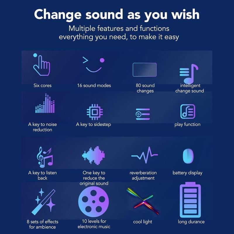 I9 Voice Changer Sound Card Portable Handheld Microphone Voice Changer