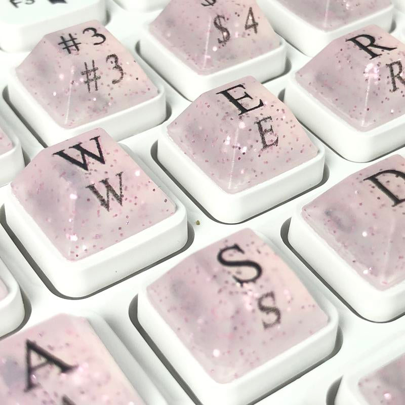 80 Pcs Self-Adhesive PC Keyboard Keys for Long Nails Typing and Gaming, ​​Anti-Damage Symbolic and Alphanumeric Keys for Nail-Art
