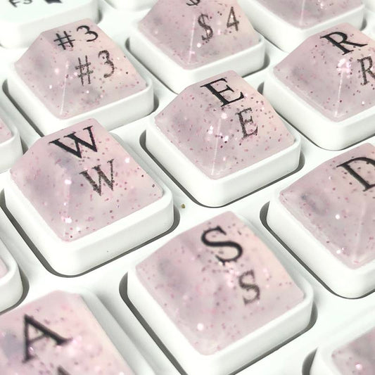 80 Pcs Self-Adhesive PC Keyboard Keys for Long Nails Typing and Gaming, ​​Anti-Damage Symbolic and Alphanumeric Keys for Nail-Art