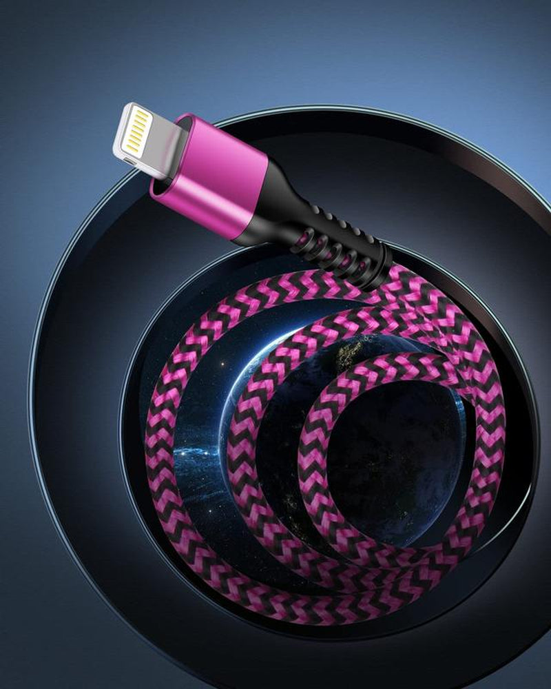 Iphone Charger Cable, [2Pack/3Ft] Apple Lightning Cord for Iphone 14 Pro Max 13 12 Pro/11/Xs/Xr/X/8 Plus/7, Ipad Mini, Ipad Air, USB-A Braided Rapid Charge Core Recharger Power Cargador Charging Connector Apple Adapter Device Fast Cellphone Electronic