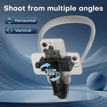 POV Neck Phone Holder - Compatible with All Smartphone Accessories, Black Phone Holder, Pov/Vlog Hands-Free Design