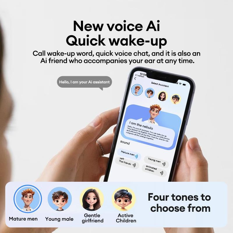 PAXA KC-10 with 169-Language Translation Feature – Wireless Bluetooth Headset 6.0 OWS Waterproof Sport Headsets Noise Reduction Headphones with Mic Earbuds Audio Electronic