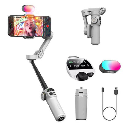 AOCHUAN Gimbal Stabilizer for Iphone, 3-Axis Smartphone Gimbal Built in 7.8' Extension Rod, Portable Gimbal Stabilizer W/Oled Display for Iphone/Android, Perfect for Tiktok Youtube Vlogging-Smart X2-2