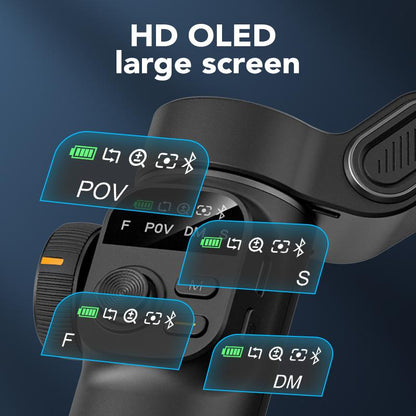 AOCHUAN Gimbal Stabilizer for Iphone, 3-Axis Smartphone Gimbal Built in 7.8' Extension Rod, Portable Gimbal Stabilizer W/Oled Display for Iphone/Android, Perfect for Tiktok Youtube Vlogging-Smart X2-2