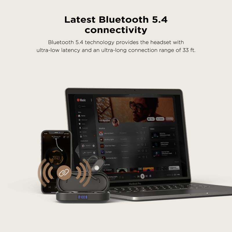 Wireless Bone Conduction Translation Earbuds with APP Support 134 Languages Translate, Intelligent Translator with Virtual Assistant, Bluetooth 5.4