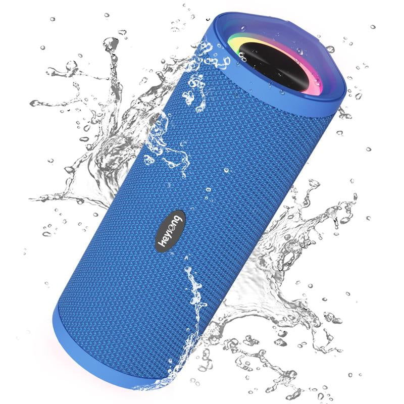 HEYSONG REVERB Waterproof Bluetooth Speaker, Portable Wireless Outdoor Speaker with Stereo Sound, IPX7 Speaker for Pool, Shower, Audio Playback on Smartphones, Beach Accessories, Gifts for Men and Women