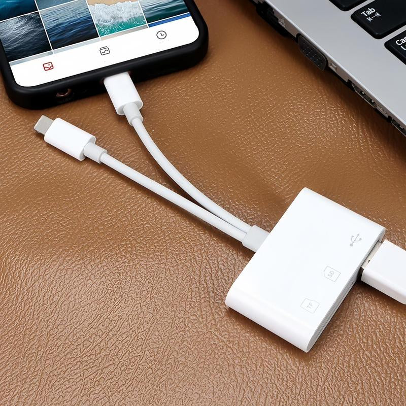 3 in 1 SD & TF Card Reader, 1 Count USB 3.0 Type-C Card Reader, Multifunctional Card Reader for Iphone Android Smartphone, Phone Accessories