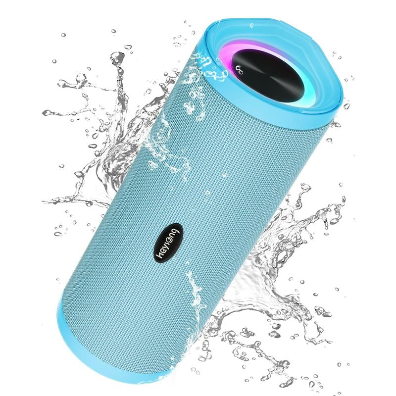 HEYSONG REVERB Waterproof Bluetooth Speaker, Portable Wireless Outdoor Speaker with Stereo Sound, IPX7 Speaker for Pool, Shower, Audio Playback on Smartphones, Beach Accessories, Gifts for Men and Women