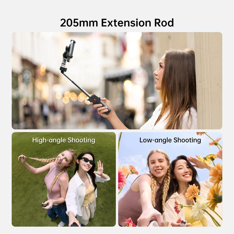 Hohem Isteady V3 Ultra NEW Gimbal,Detachable Touchscreen Remote,Advanced AI Tracking with Any App,360° Infinite Pan Tracking,Select People&Obeject on Touchscreen to Track,3-Color Fill Light,3-Axis Stabilization
