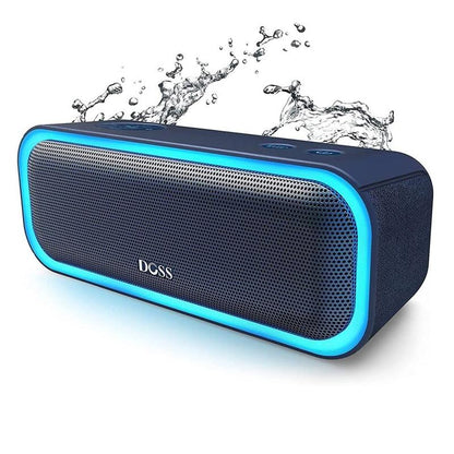 DOSS Soundbox Pro Bluetooth Speaker with 20W Stereo Sound Active Extra Bass IPX6 Waterproof TWS Multi-Colors Lights Audio Party Smartphone Speaker Protection Charging Button-Outdoorfun