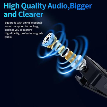 2-Pack Wireless Lavalier Microphone,Foriphone/Android/Camera,328Ft Transmission,18Hbattery Life, Mini Microphone for Recordinterview, Vlogs, Youtube