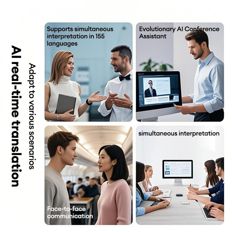 PAXA KC-10 with 169-Language Translation Feature – Wireless Bluetooth Headset 6.0 OWS Waterproof Sport Headsets Noise Reduction Headphones with Mic Earbuds Audio Electronic